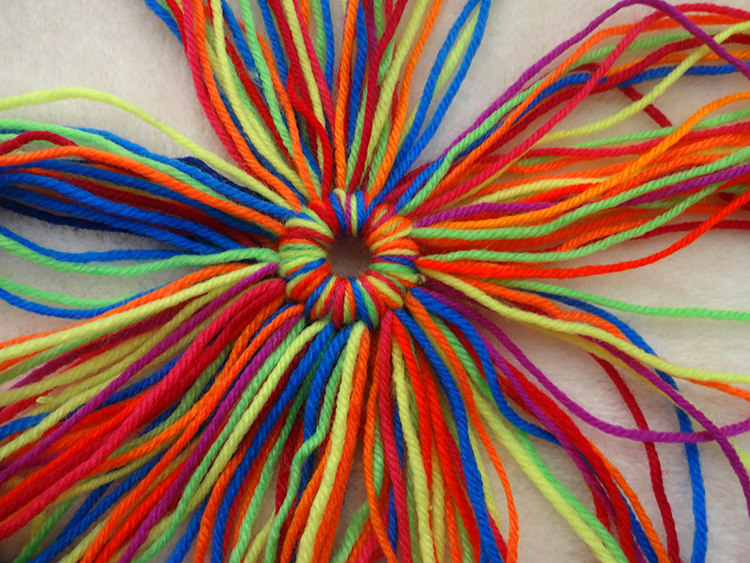 毽子包邮幼儿园毛绒儿童彩色手工粗毛毛线diy毽子