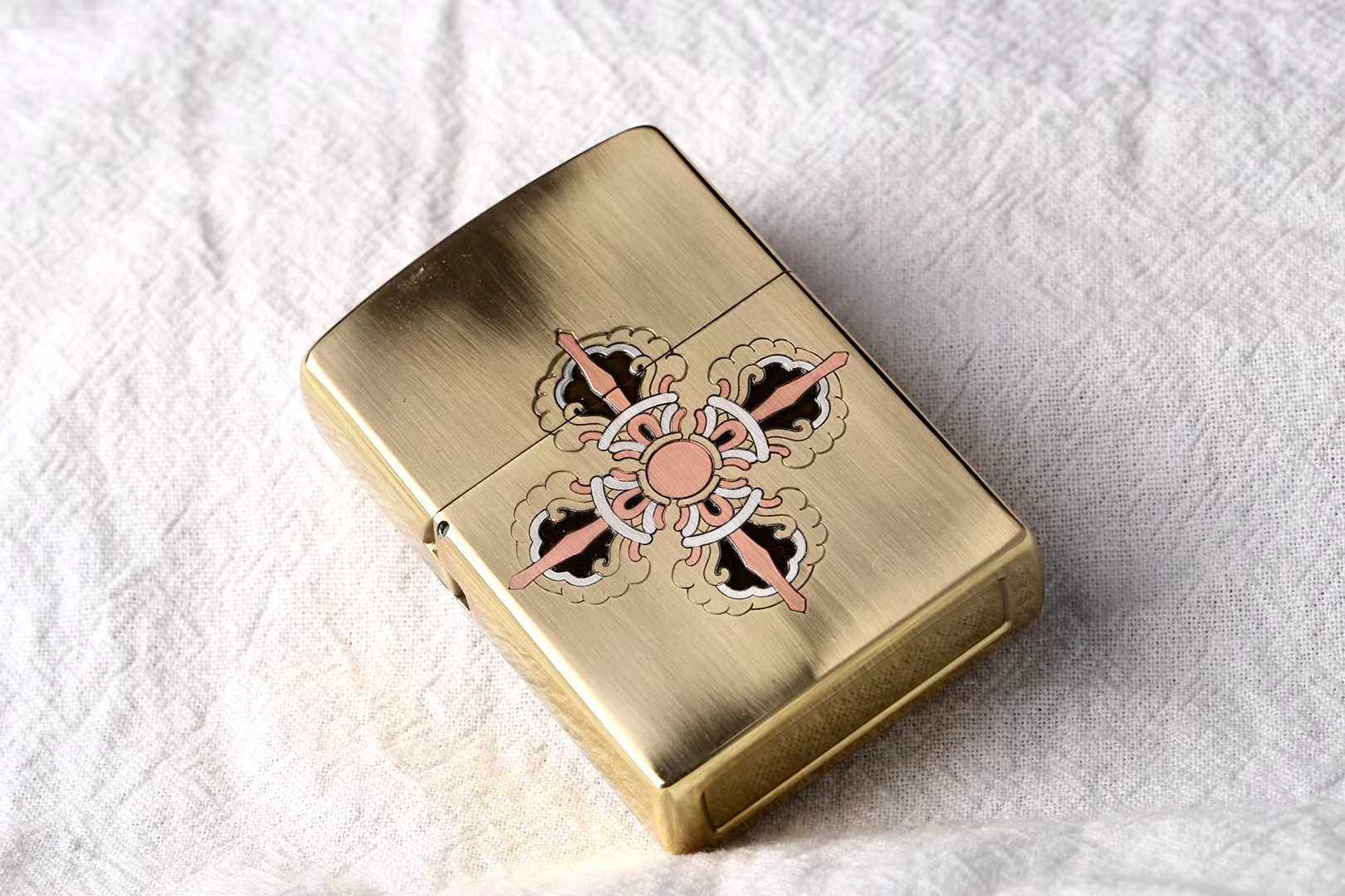 林赛手工精雕金属微雕十字金刚杵重煤油打火机煤油打火机