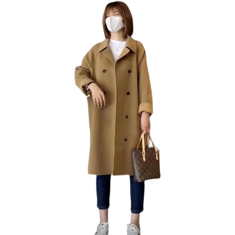 2021外套流行款式,2021卫衣流行款式 双面羊绒大衣女中中长2021新款秋冬韩版流行毛呢外套