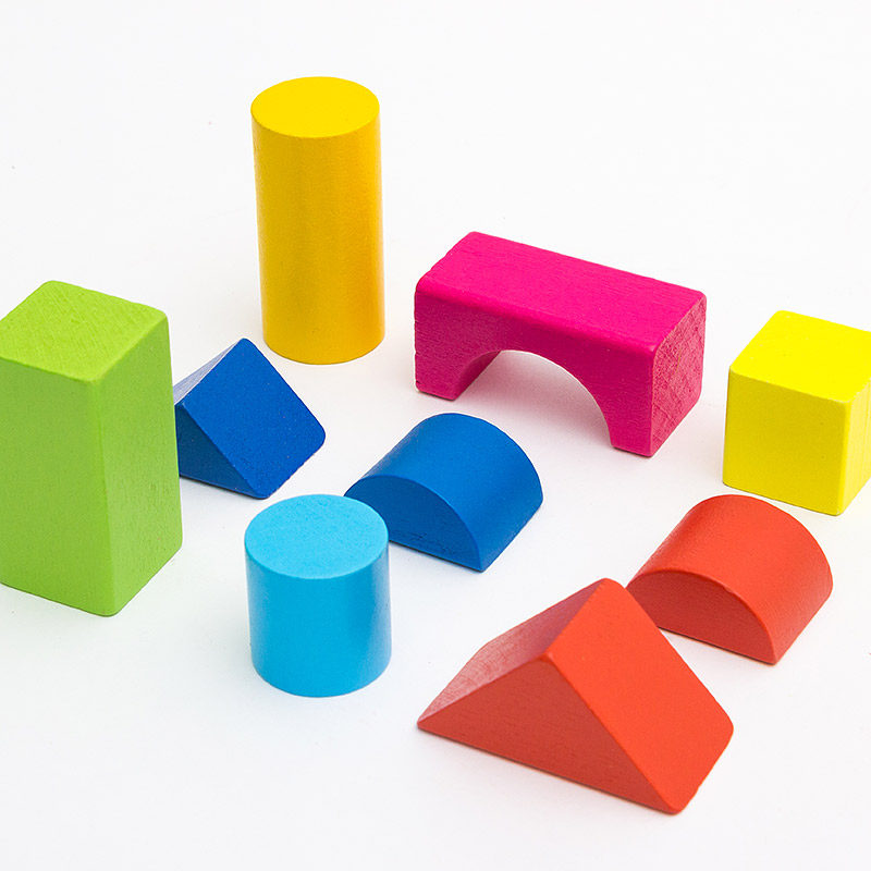 新蕾实木材拼插积木制桶装智力开发动手儿童玩具早教益智木制玩具