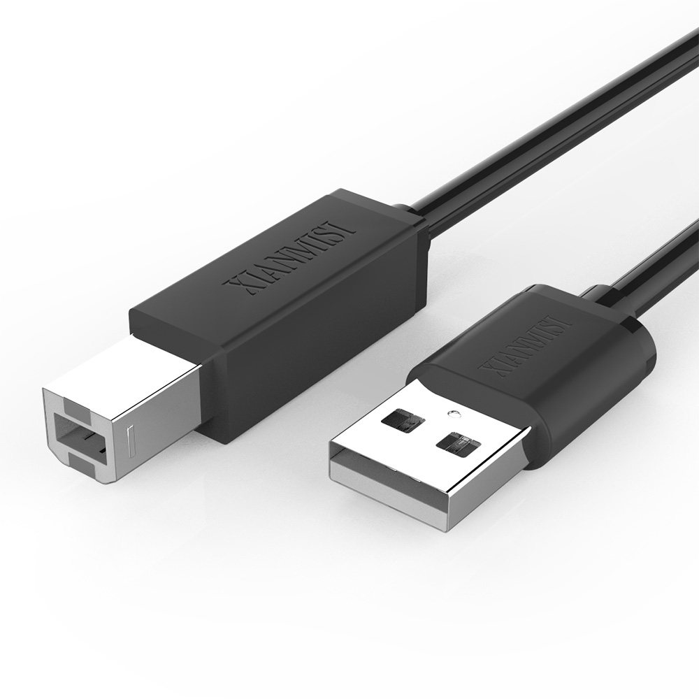 usb打印机连接线 hp佳能usb转方口加长数据线5米10米延长