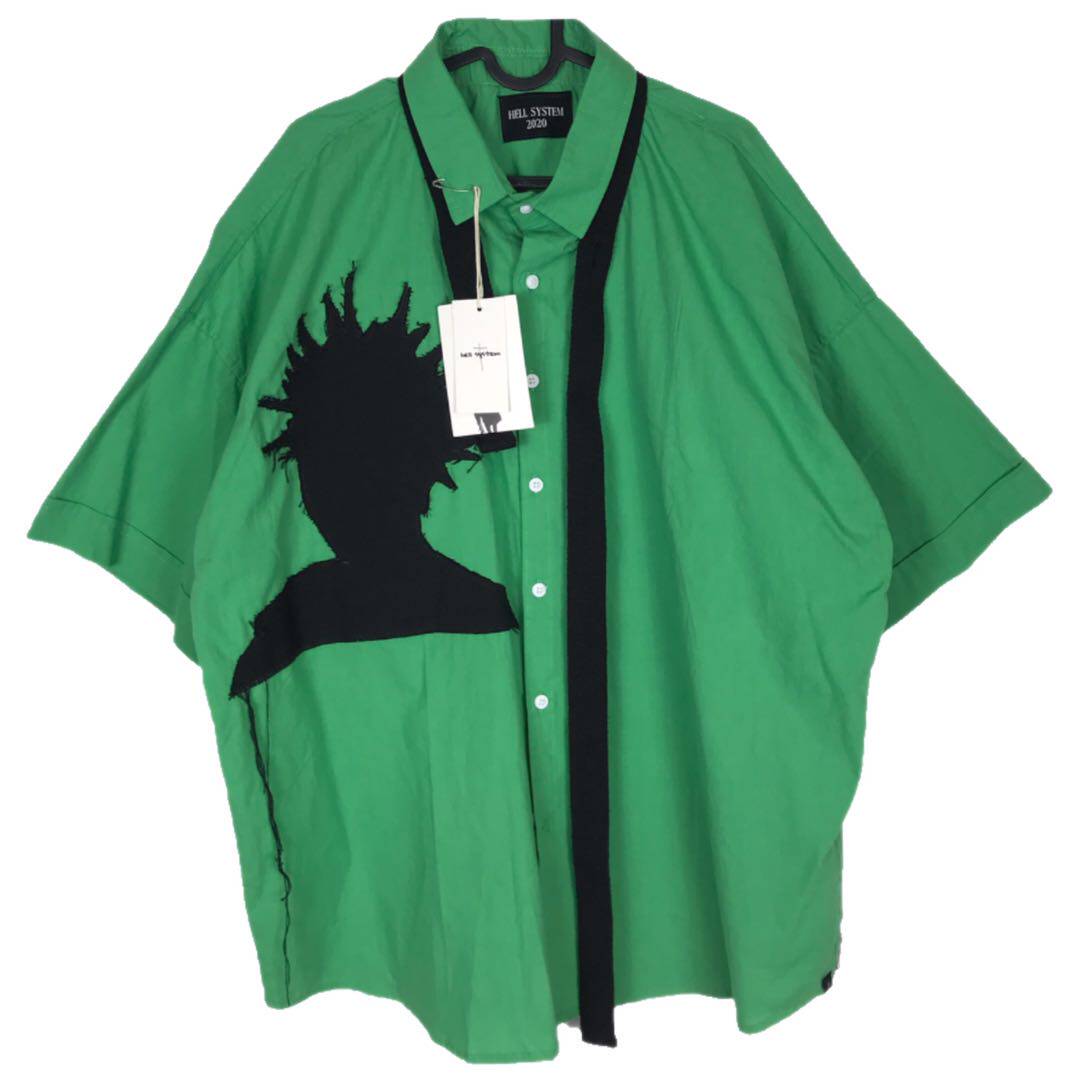 rabbitb1of1remake国内小众剪布朋克风格绿色衬衫衬衫