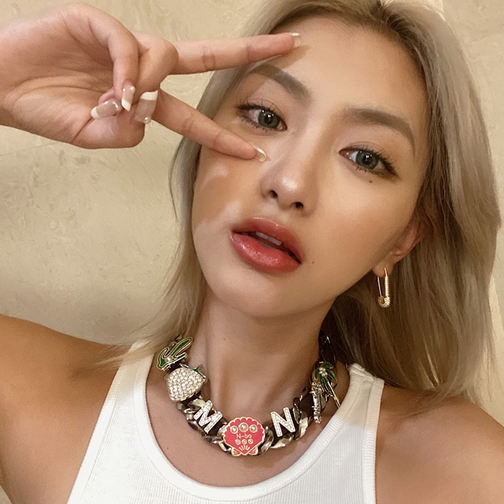 rabbitbnbo自主满钻潮流说唱ins嘻哈百搭男女项链