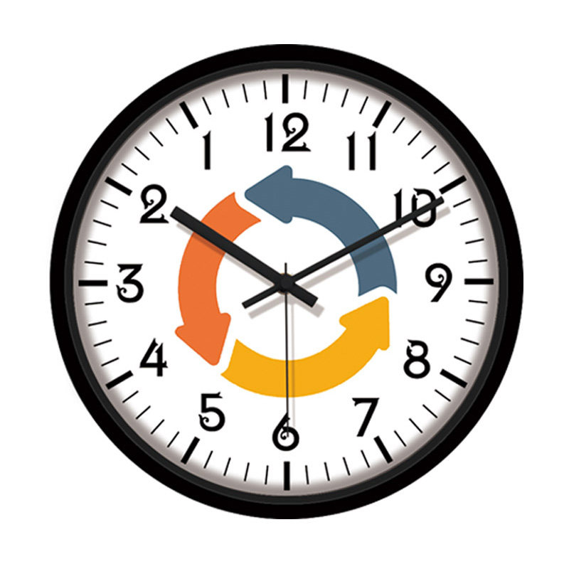 逆时针倒走挂钟创意复古怀旧家用客厅卧室餐厅挂钟