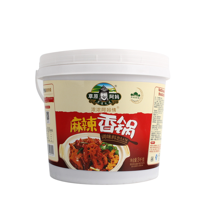 草原阿妈麻辣香锅桶装餐饮装3000g 正宗四川干锅火锅麻辣烫调料 - 图3