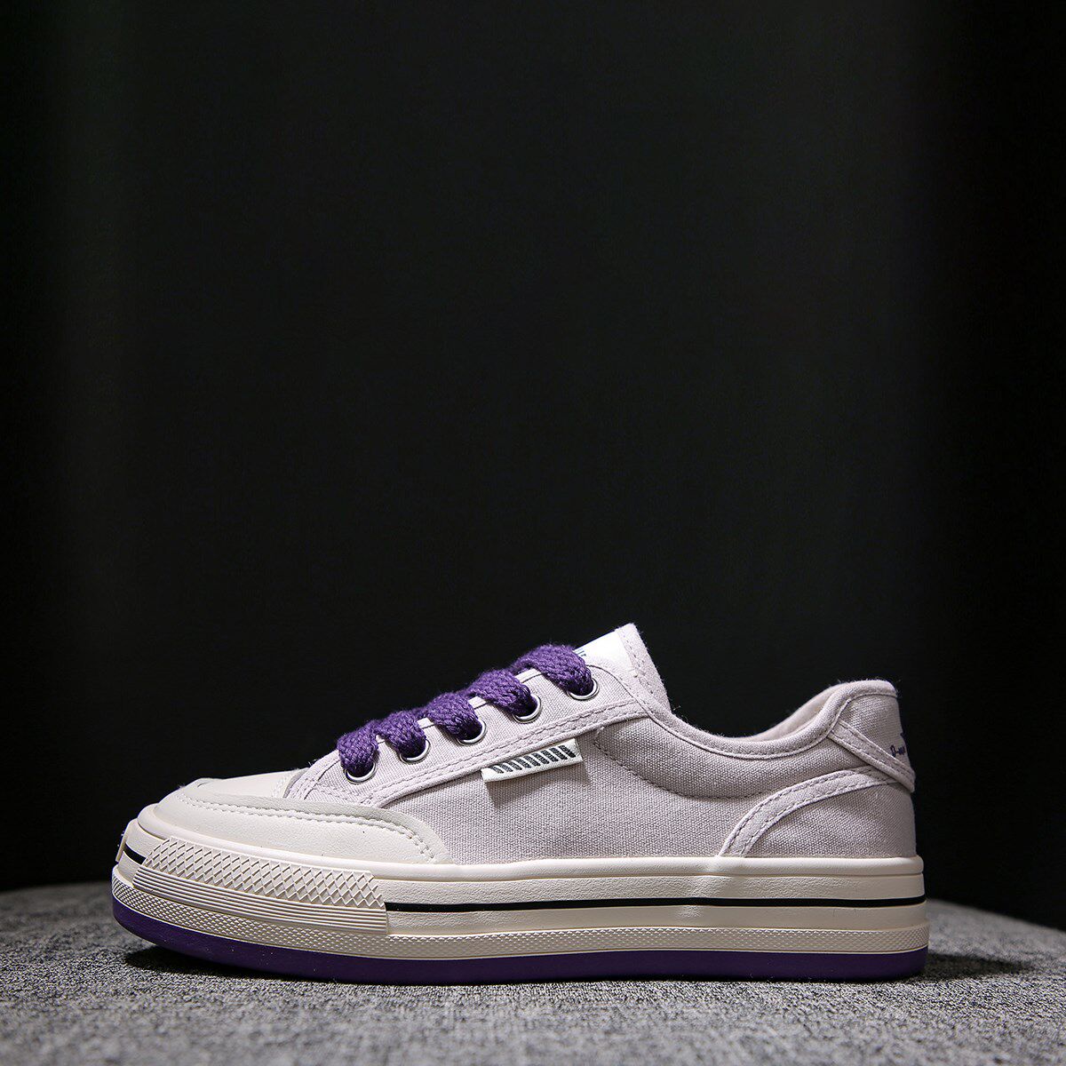 爆款黑色小众厚底帆布鞋女鞋2022夏季新款夏款百搭秋款板鞋ins潮