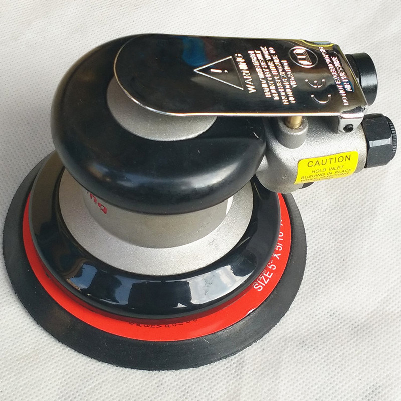 气动砂纸纸机5寸圆盘磨光汽车气磨抛光机干磨机气动磨光机