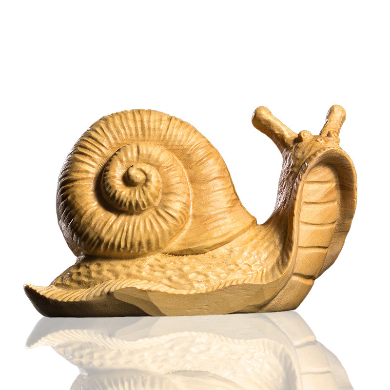 小叶黄杨木雕刻蜗牛手把件家居装饰动物工艺品送礼汽车实木小摆件