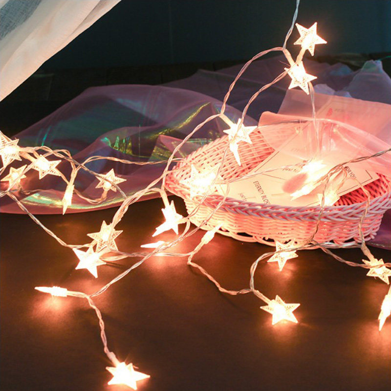 led灯线节日房间装饰ins卧室浪漫网红红灯空中吊饰