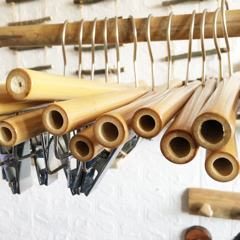 衣架创意原木裤架树枝晒衣架民宿用品个性竹子衣架