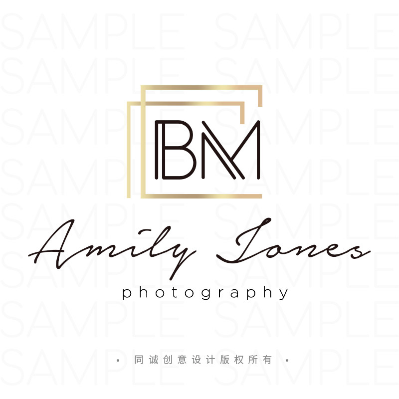 logo标志设计手写英文字母简约大气商标水印设计商标logo设计