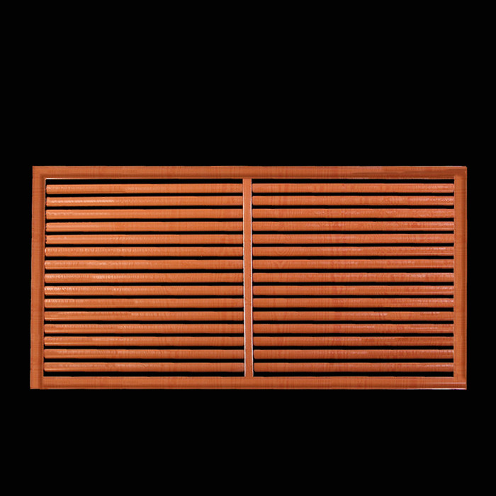 厂家直销百叶铁艺暖气罩定做铝合金地暖分水器罩通风口红樱桃色