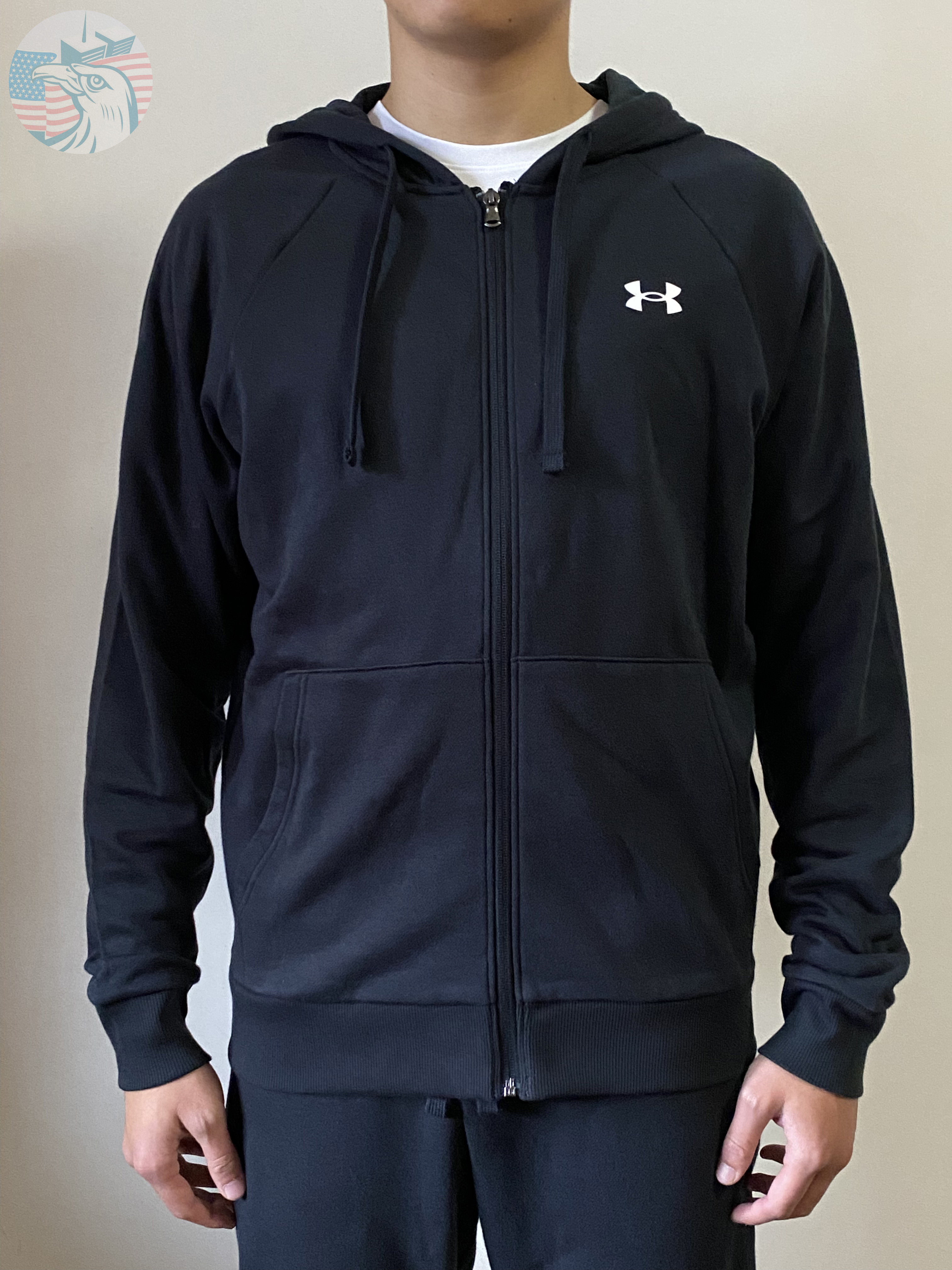 现货ua安德玛连帽长袖恤男套头抓绒保暖加绒运动卫衣