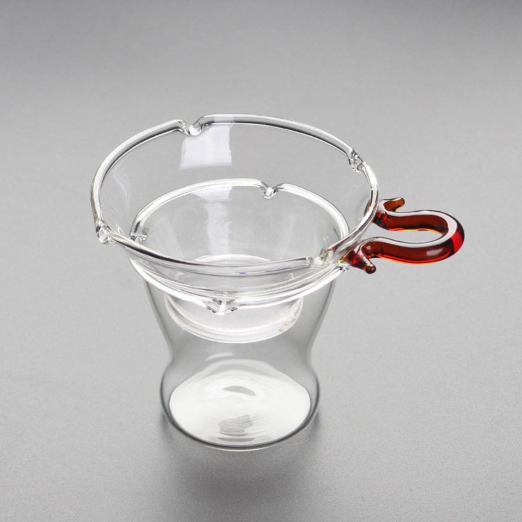 茶漏茶滤过滤网隔玻璃功夫茶具配件滤茶器漏斗耐热不锈钢分茶套装