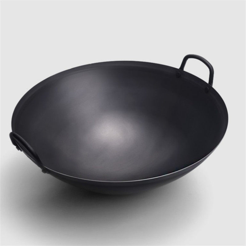 铁锅酒店圆底双耳大号60cm饭店炒锅专用厨师炒锅