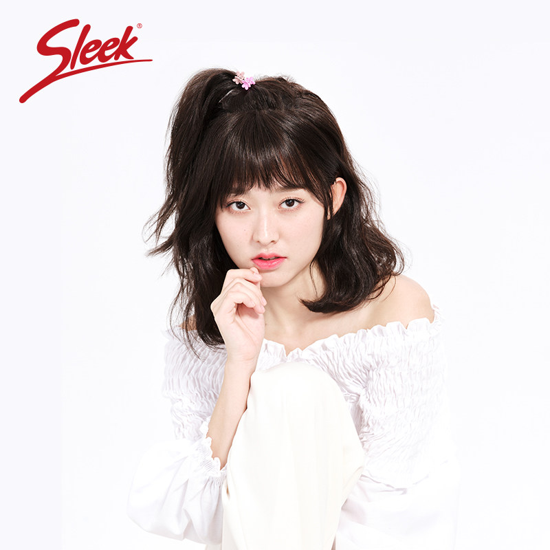 sleek假发法式刘海羊毛卷中长锁骨蓬松自然少女日常整顶假发