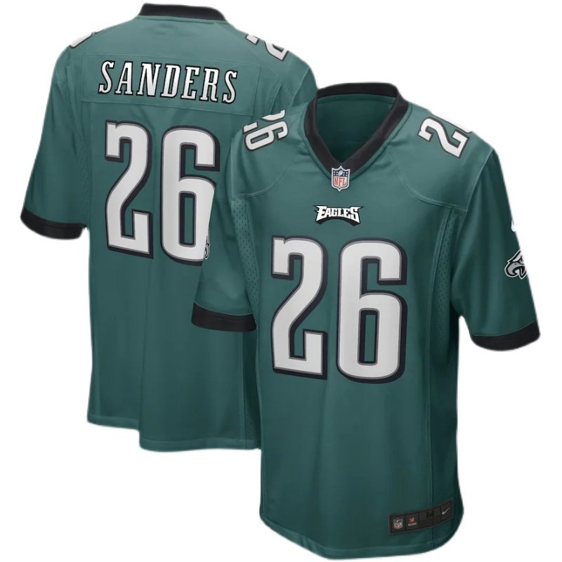 nfl费城老鹰philadelphiaeagles橄榄球服26号milessanders球衣