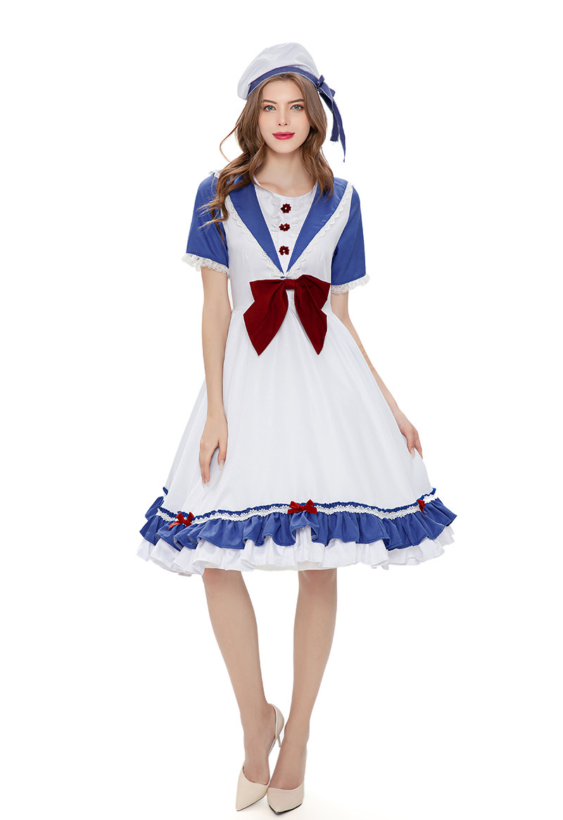 万圣节爱丽丝洛丽塔cosplay服装水手lolita动漫少女海军民族服装