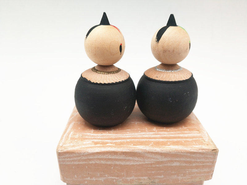 日本回流伝统こけしお土产大正古董手工艺品木雕手办