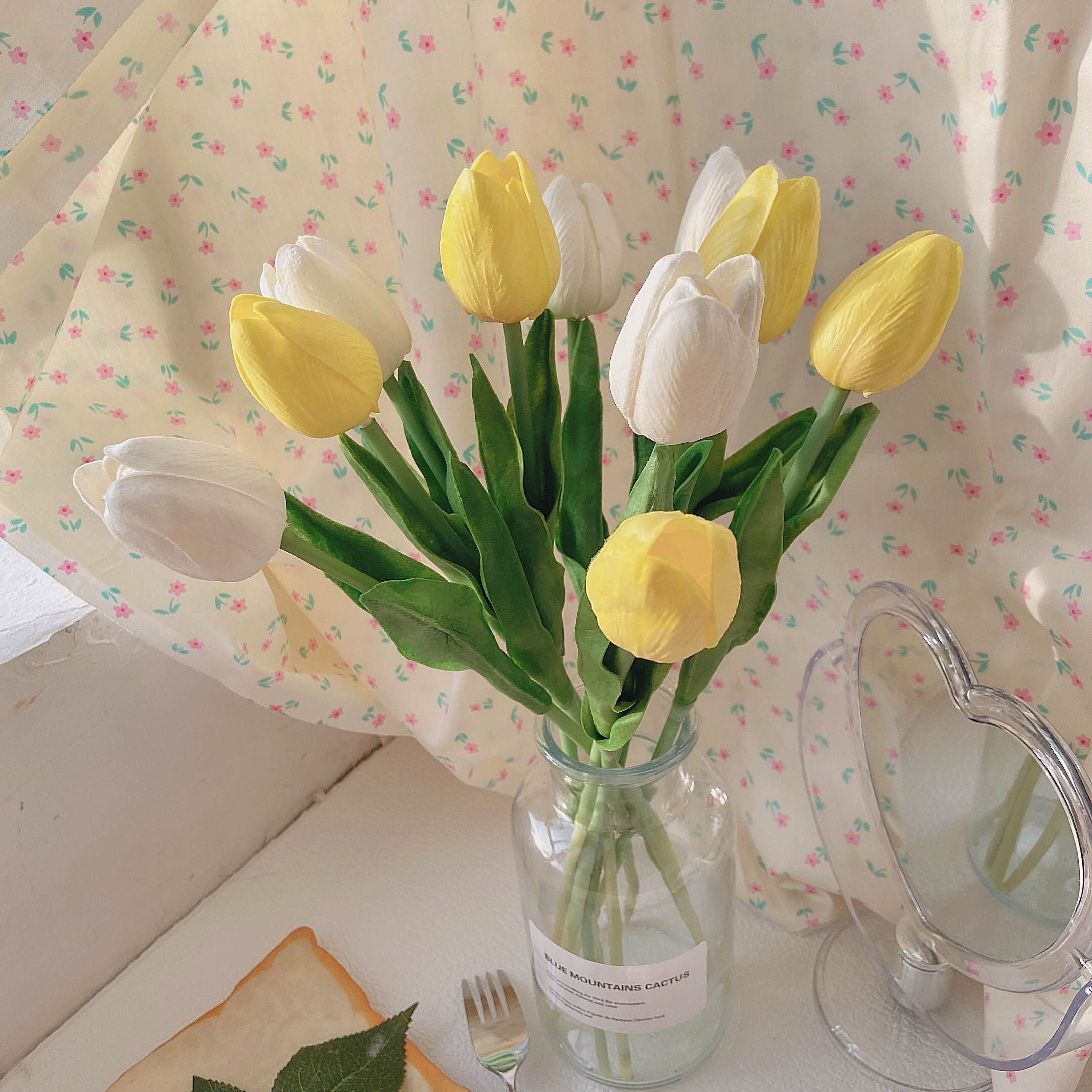 郁金香仿真花送花瓶桌面摆设ins客厅餐桌装饰仿真花