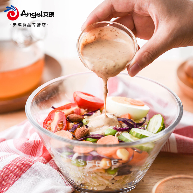 丘比沙拉汁焙煎芝麻口味 家用烘焙水果蔬菜汉堡沙拉酱340ml瓶装