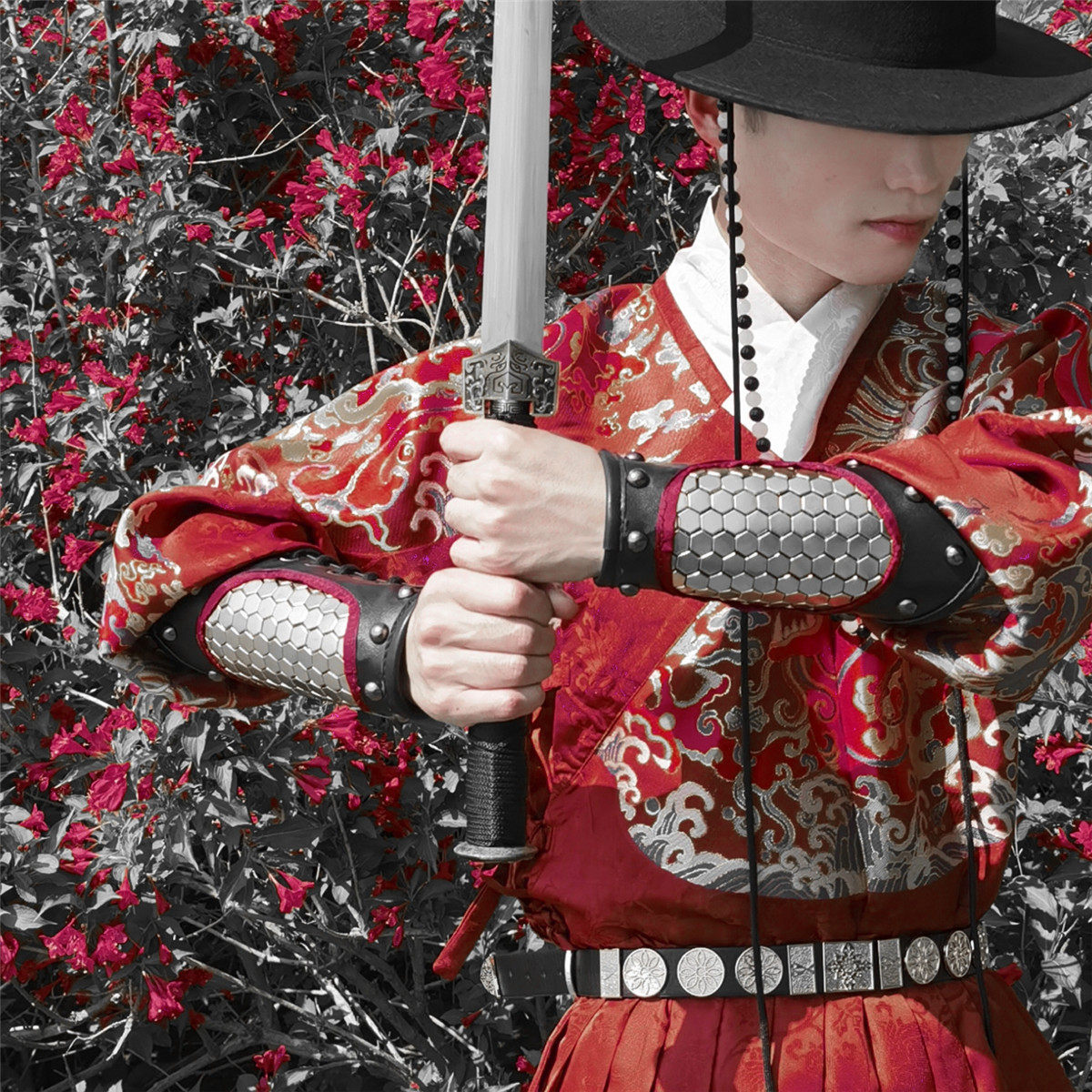 洛神赋明制大帽笠帽雉尾孔雀翎原创飞鱼服明曳撒其它帽子定做