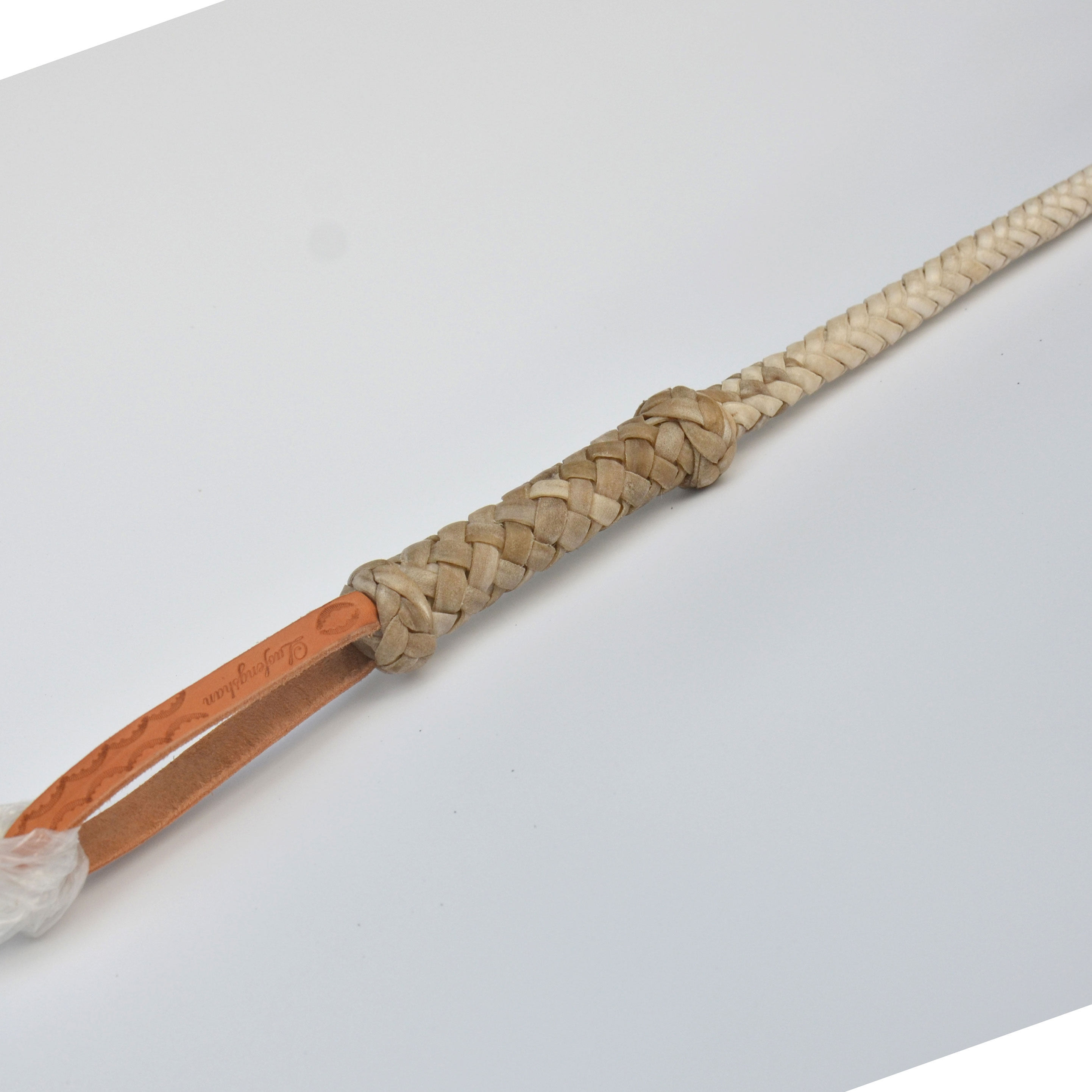 落凤山便携式防身牛筋牛皮马鞭健身武术鞭非遗手马鞭