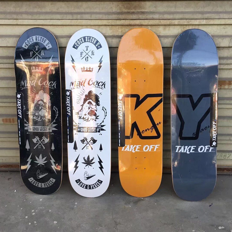 滑板takeoff双翘单空双支架专业质保四轮竹木男女滑板