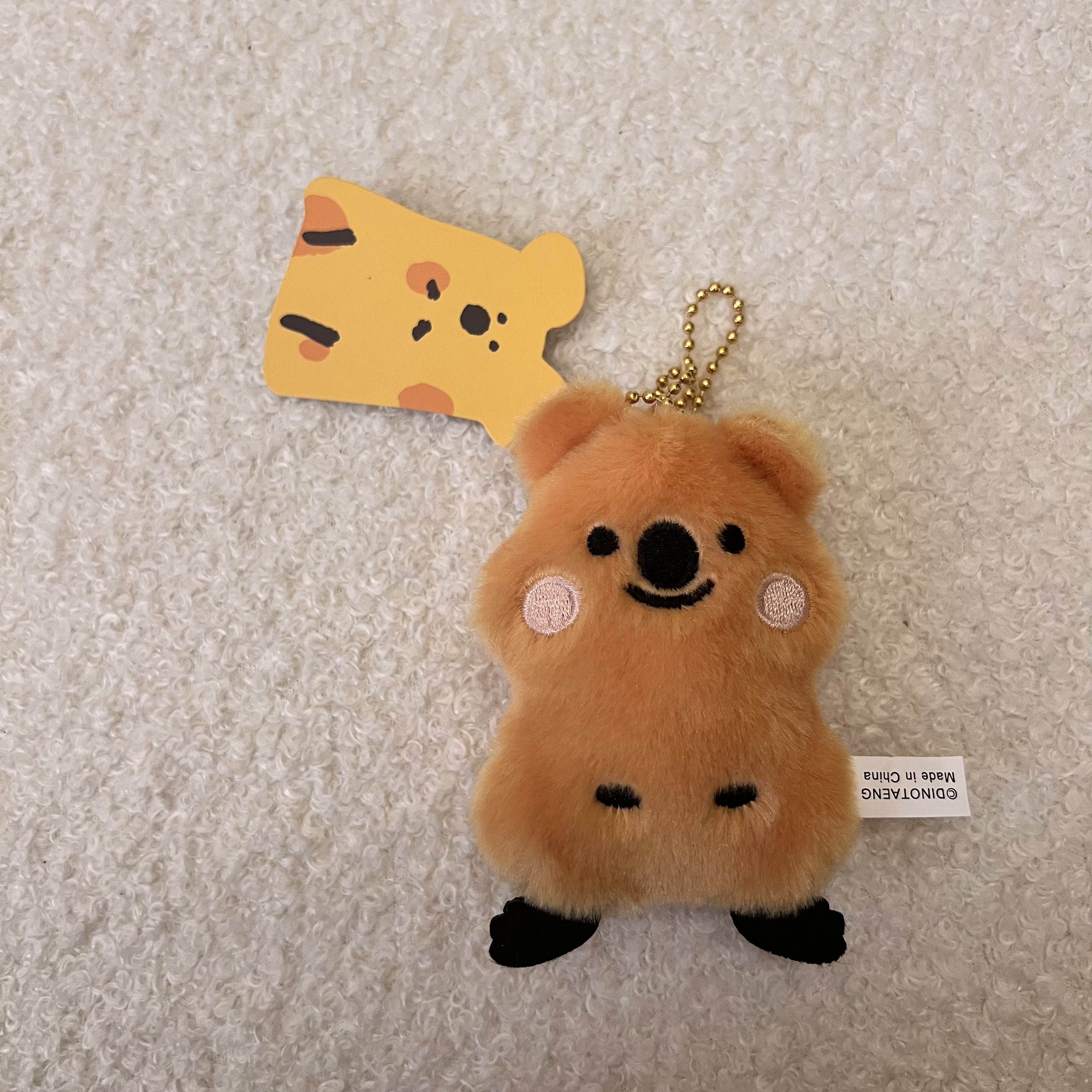 可爱得很纯粹笑容阳光光的迷你靓仔小熊袋熊毛绒布艺类玩具