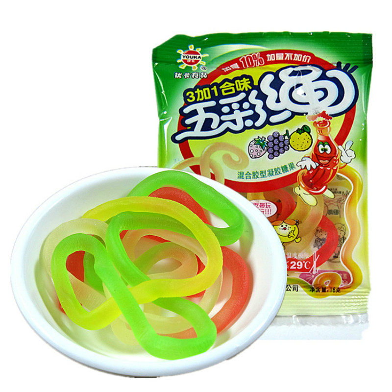 五彩绳糖8090后小时候经典怀旧零食接吻糖童年糖果年货 校园5毛钱-图3