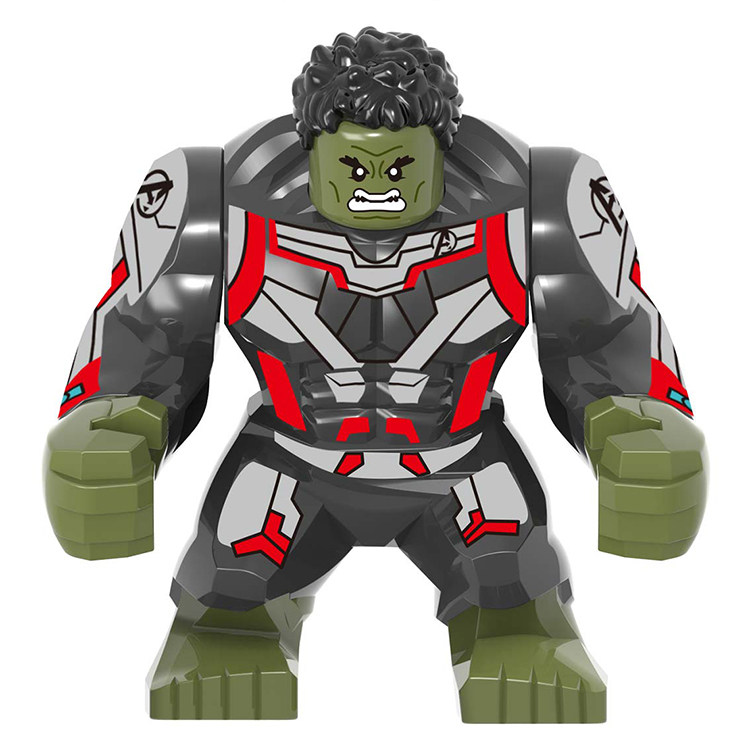 兼容乐高量子战衣1054绿巨人复仇者联盟大人拼装积木人塑料积木