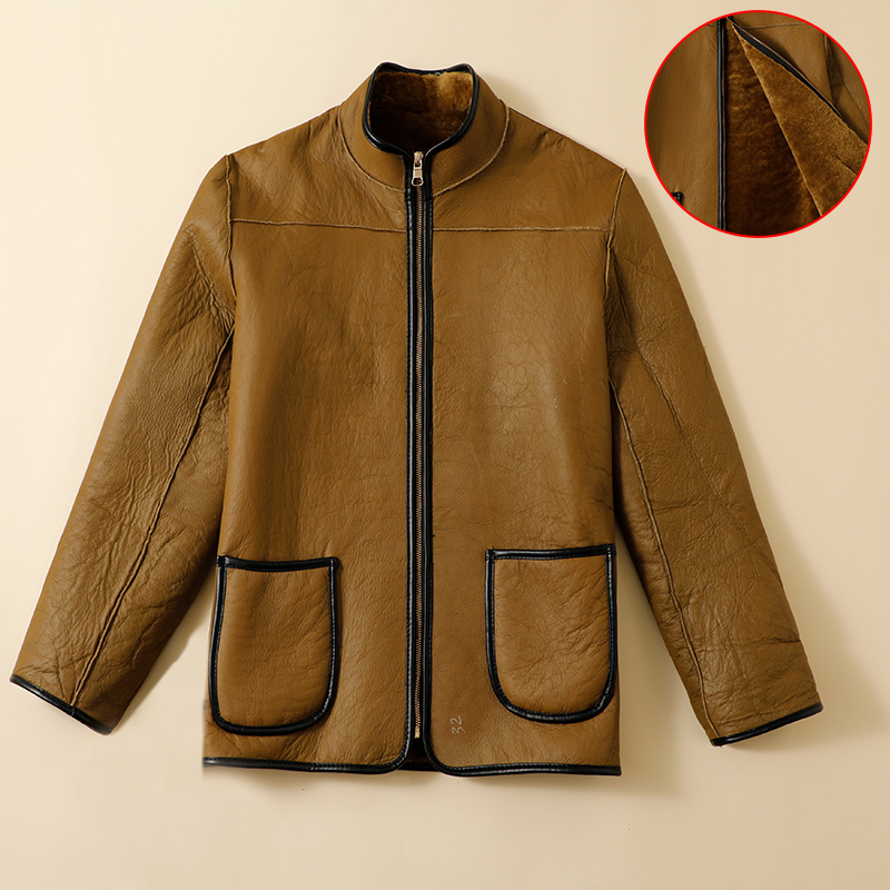 冬季新款羊皮皮袄皮毛一体外套加厚保暖上衣皮衣