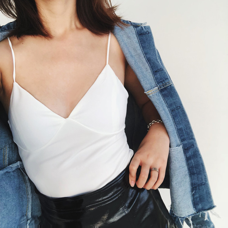 2020春秋新款低胸紧身显瘦针织吊带背心女夏背心吊带