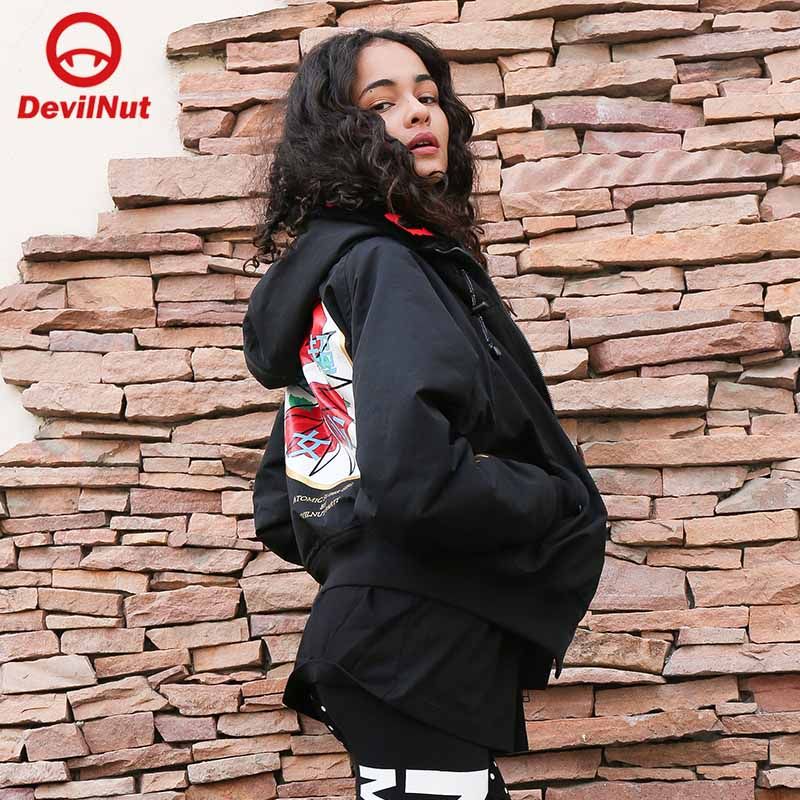 devilnut潮牌恶魔女款原子少女休闲短款外套短外套