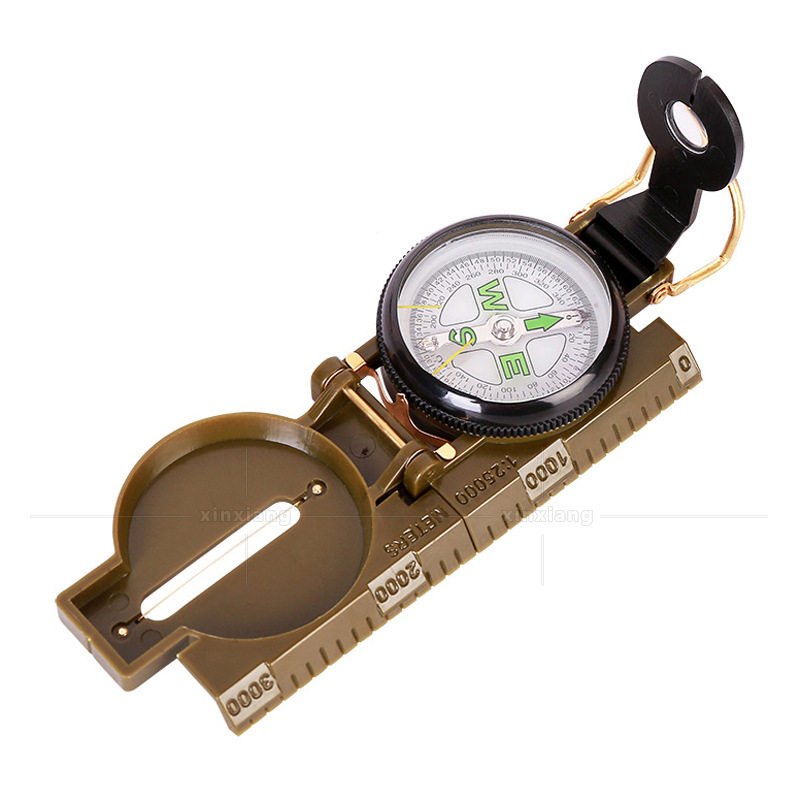 野外探险露营指南针户外定向越野指北针美式军绿指南针
