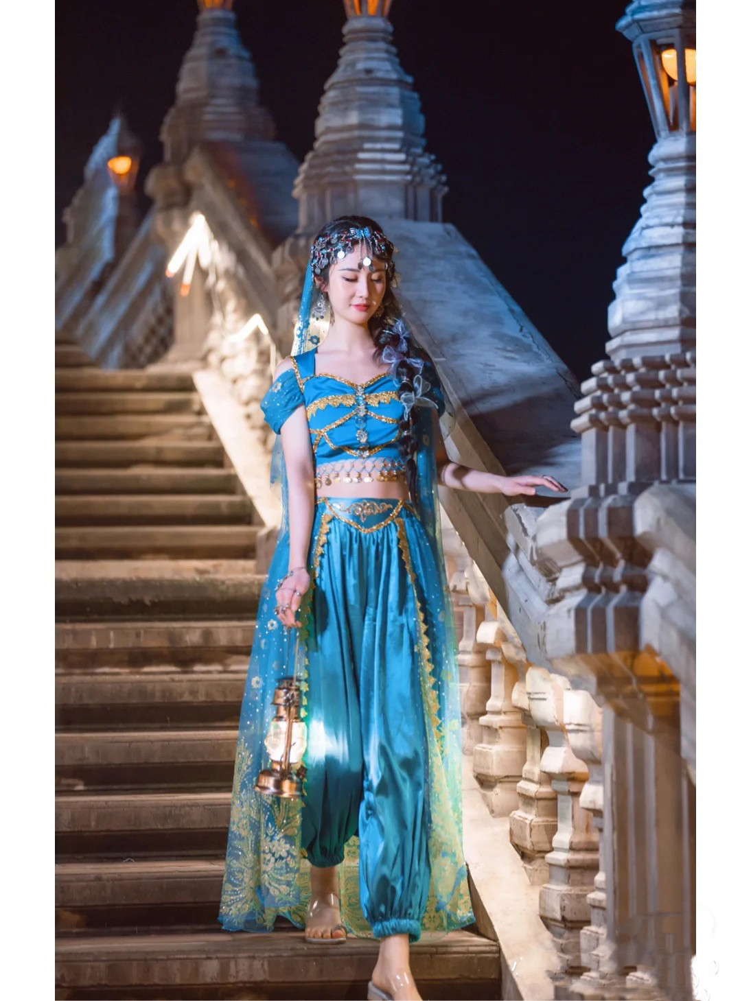 西域舞姬服装红色茉莉公主异域同款套装印度民族服装