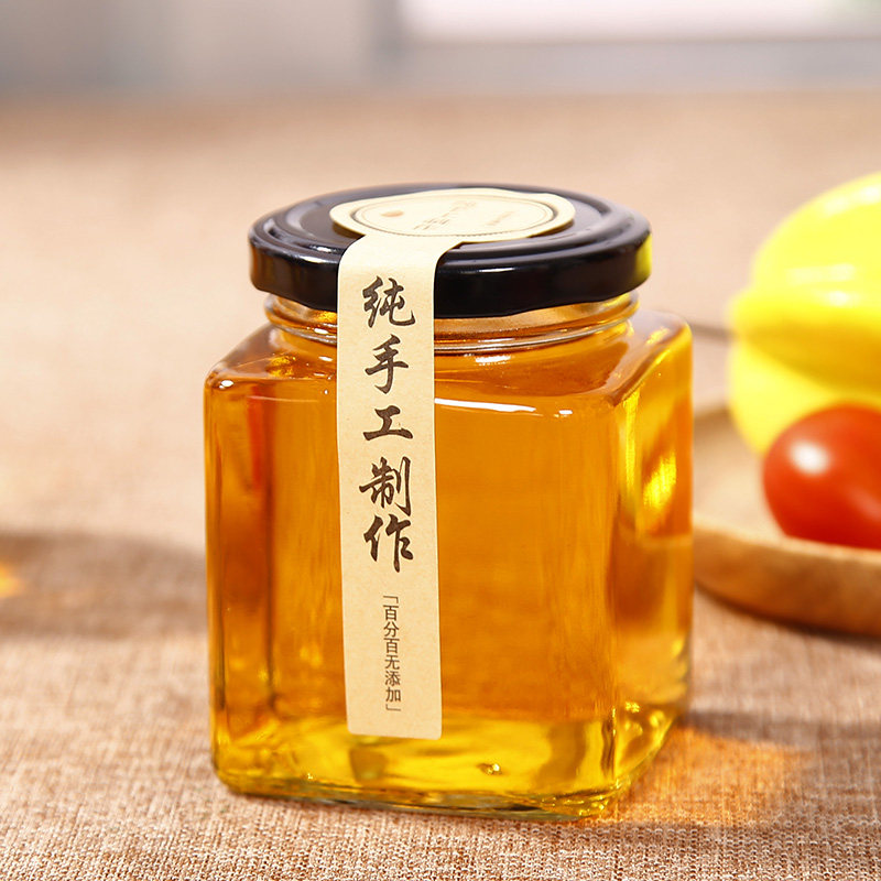 包邮圆形四方玻璃瓶密封罐批发蜂蜜包装瓶果酱菜瓶燕窝罐头瓶带盖