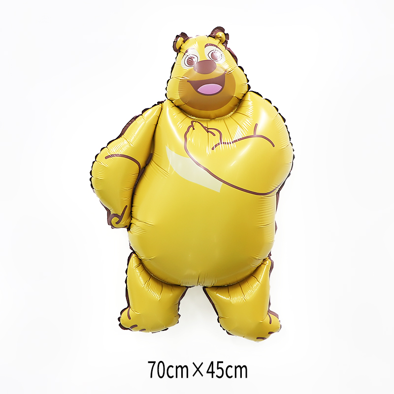 熊出没熊大熊二铝膜气球卡通宝宝生日周岁儿童气球