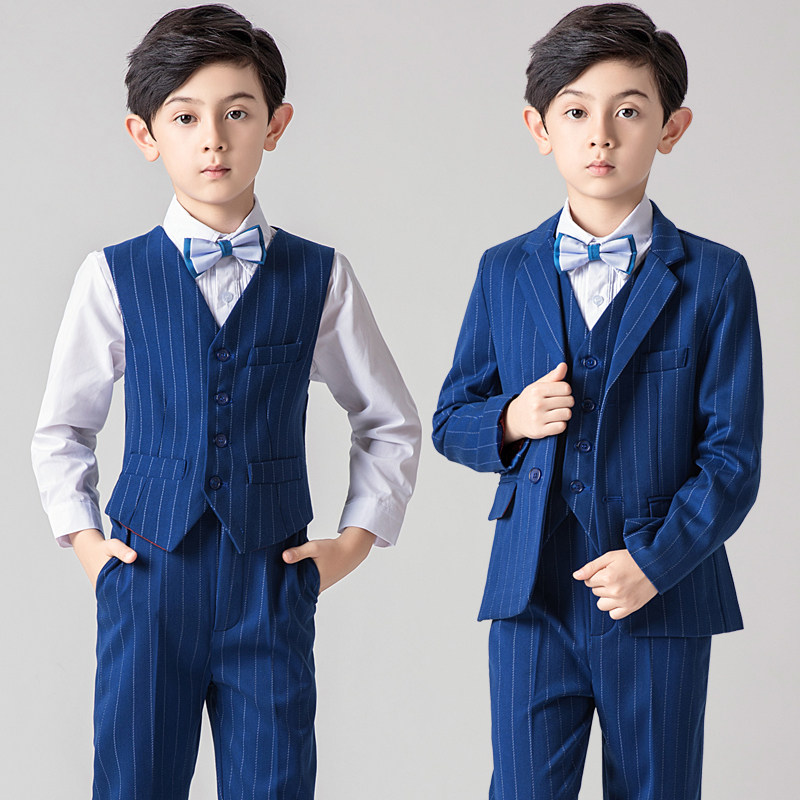 儿童礼服男童花童男孩钢琴演出服西服马甲套装西服