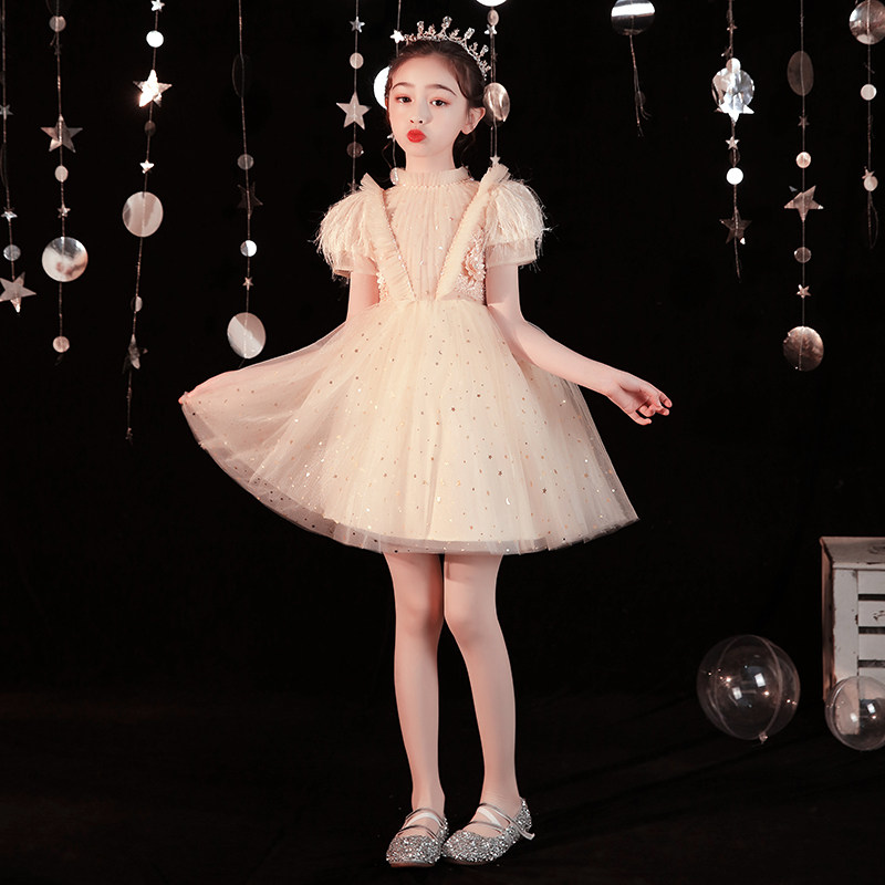 儿童礼服公主女童蓬蓬小孩生日花童婚纱模特儿童礼服