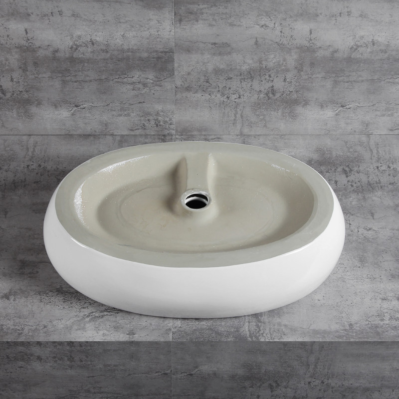 北欧超薄台上盆洗手盆带溢水口陶瓷家用洗脸盘酒店洗漱池艺术面盆