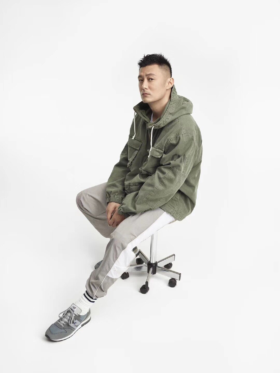 正品潮牌mdnsmdnsnes套头连帽工装夹克余文乐新款夹克