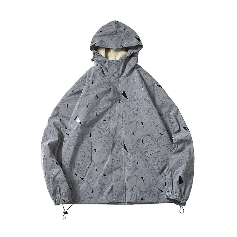 高街嘻哈反光夹克男士春季新款潮牌ins宽松夹克