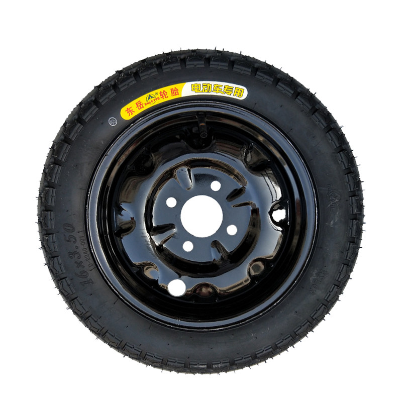 电动三轮车钢轮后轮东岳轮胎16x35035012整套内外电动车外胎