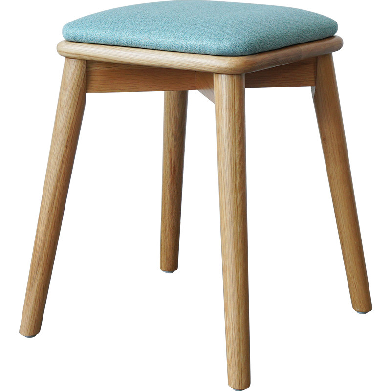 北欧实木加厚布艺小凳子创意简约时尚家用日式餐桌凳化妆换鞋板凳