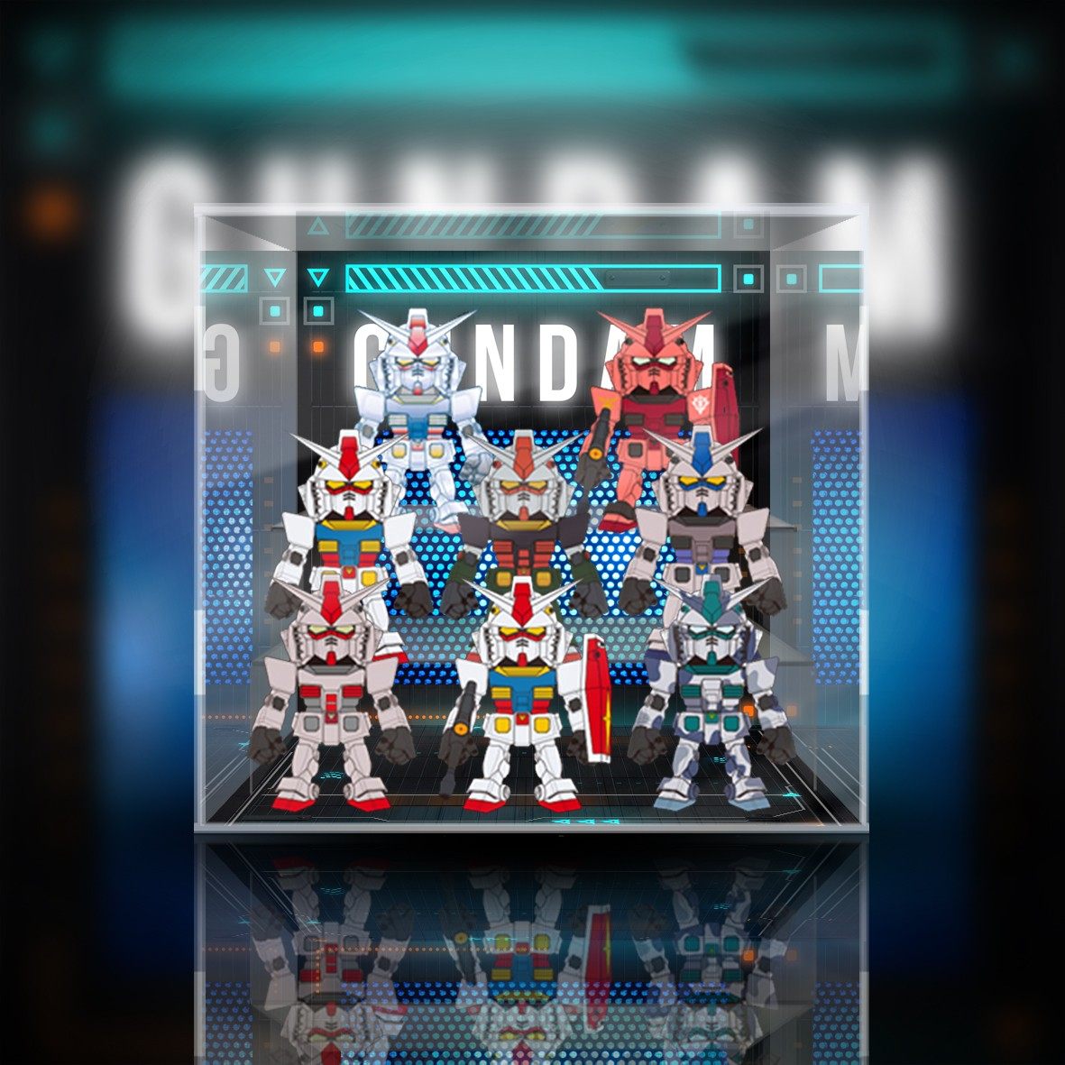 popmart泡泡玛特qsvmini系列机动战士高达盲盒一套手办展示动漫电子