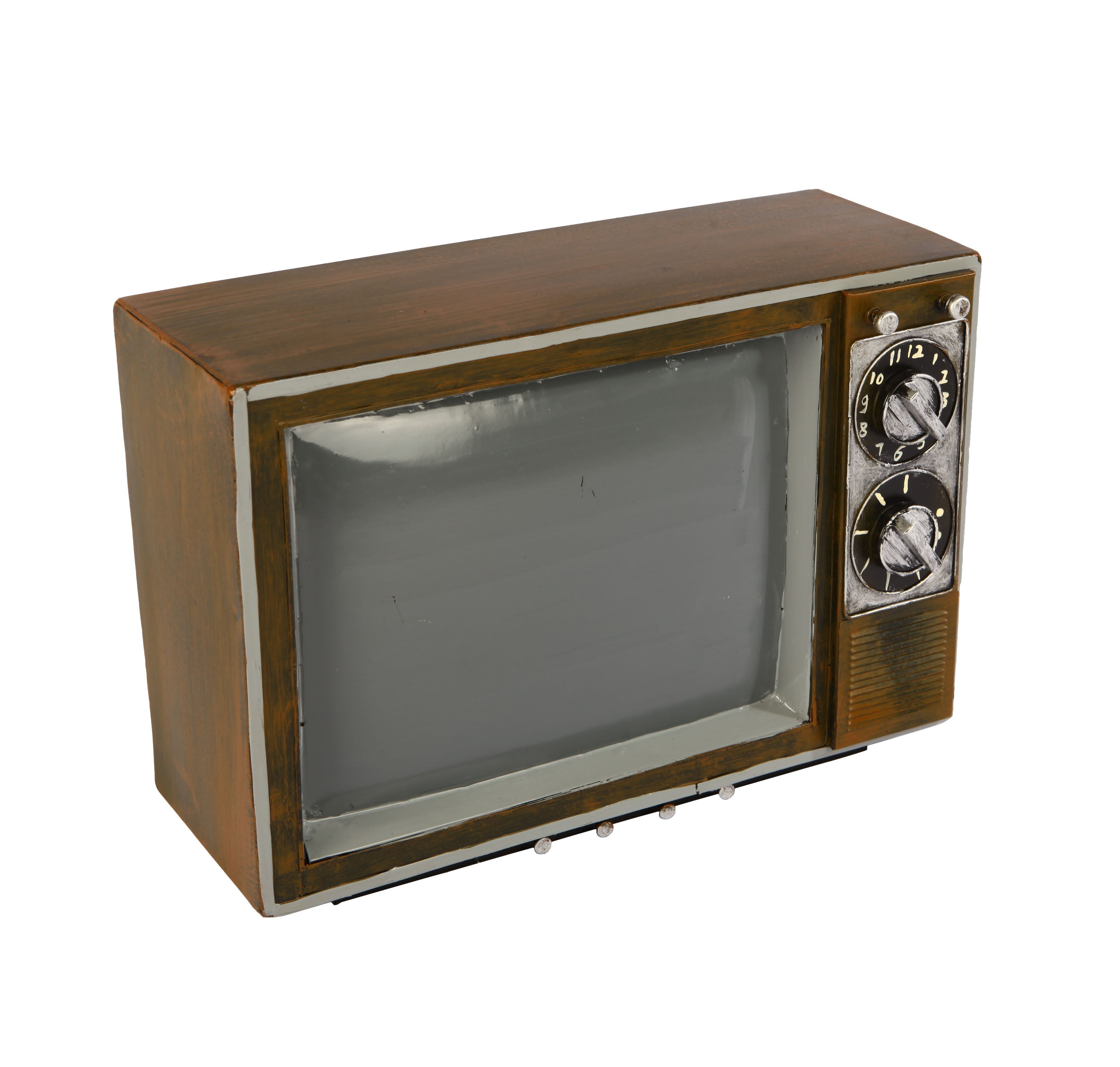 摆件复古电视机模型80年代物件摄影道具黑白电视机酒吧摆件