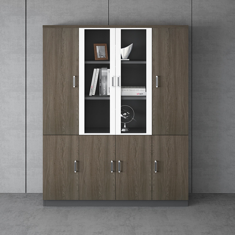 办公室文件柜档案柜资料木质带锁储物收纳板式家用文件柜