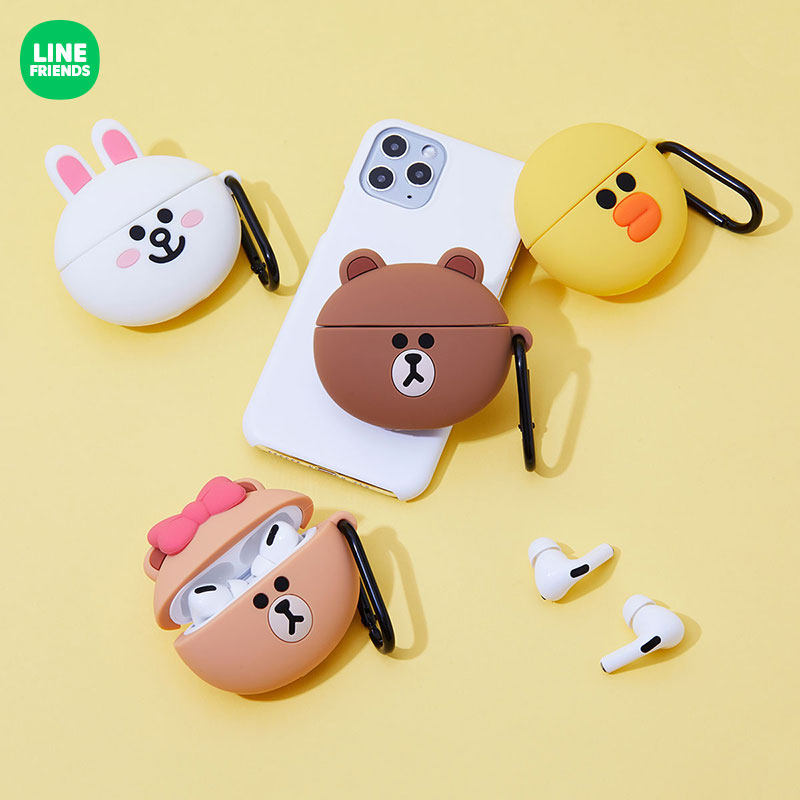linefriendsairpods保护套牛油布朗熊卡通3c动漫周边耳机动漫3c周边