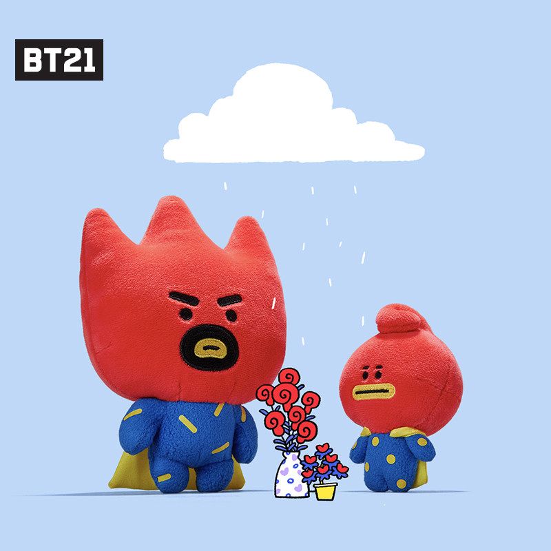 bt21universe卡通动漫周边萌趣tata站立玩偶套装line动漫t恤